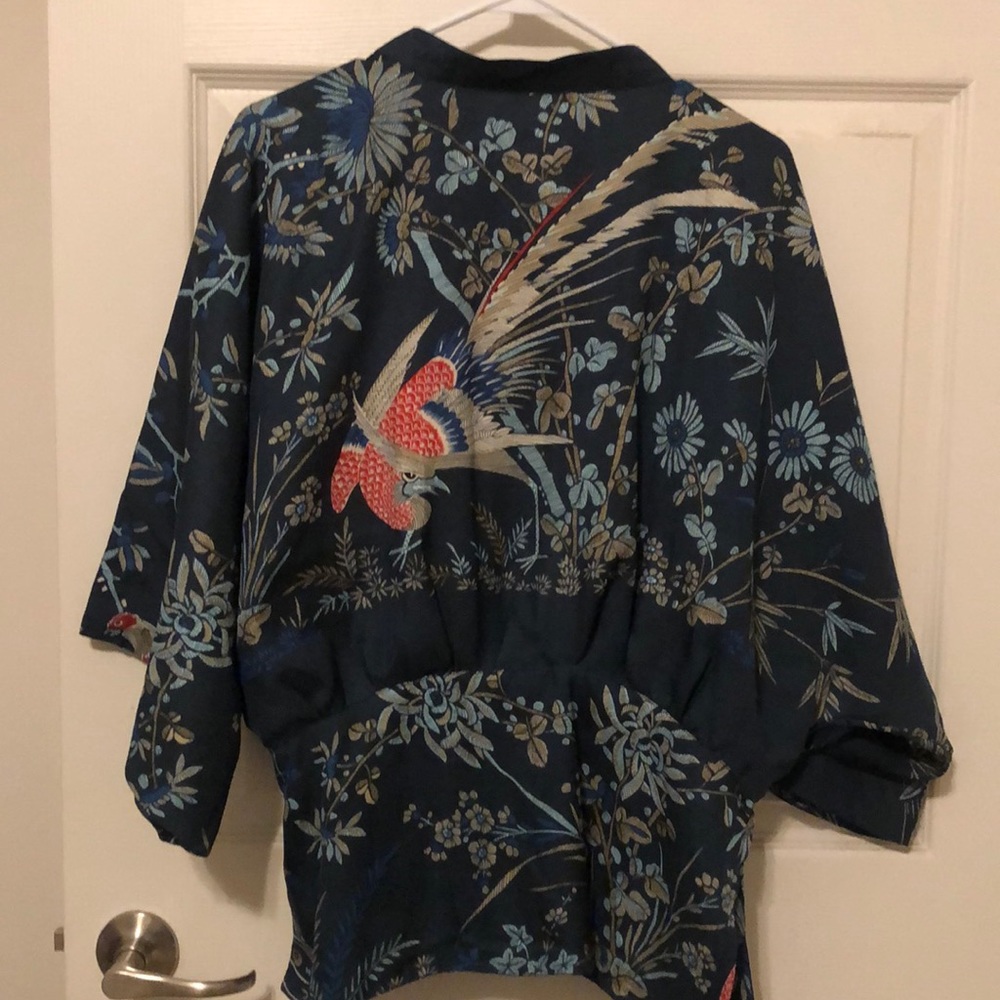 Navy Kimono style Top
